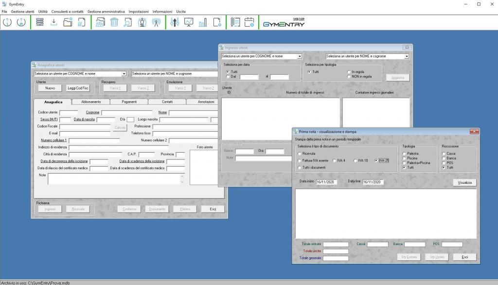 software gestione centri sportivi GymEntry